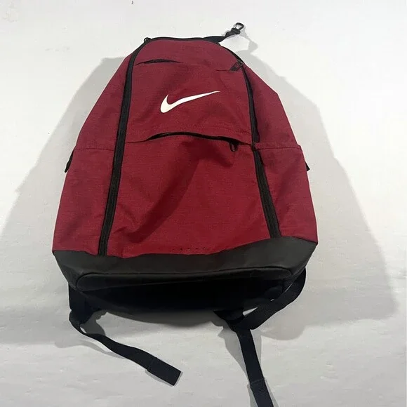 Nike Training Brasilia Gym School Backpack Poly RED Bookbag Travel FLAW - Picture 1 of 10